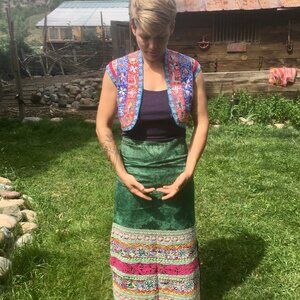 Vintage Embroidered Vest from Peru